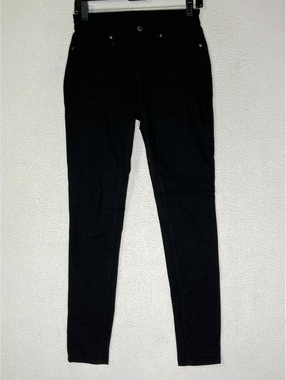 WAYRUNZ Black Skinny Leg Jeans Top Trends Stretch Five Pockets Womens Size 6